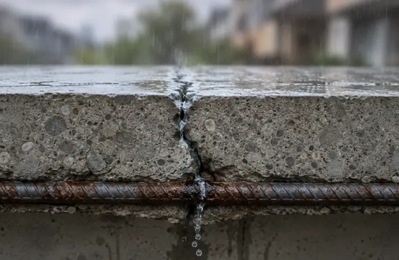 O papel da água na corrosão do concreto e lajes de cimento